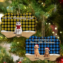 Art Design,Christmas,Humorous,Pet Lovers,Photo - Christmas Accessories 3D Cartoon Pet - Custom Photo 3D Christmas Themed Pet Dear Santa Define Naughty - Personalized Medallion Wooden Ornament