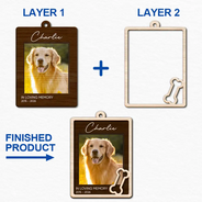 Christmas, Custom Photo, Memorial, Pet Lovers, Pet Memorial, Sympathetic, Upload Full Photo - Pet Memorial Christmas Gift - Personalized Custom Photo In Loving Memory 2-Layered Wooden Ornament