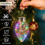 Art Design,Christmas,Custom Photo,Memorial,Pet Lovers,Pet Memorial,Photo - Stained Glass,Sentimental - Memorial Gift For Pet Lovers - Personalized Custom Photo Stained Glass Your Light Will Always Shine In My Heart Chili Bulb LED Light
