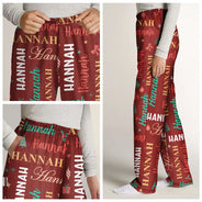 Christmas, Custom Text, Family, Happy - Matching Christmas Gift For Family - Personalized Member Names Holiday Pajama Pants