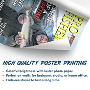 Custom Photo, Fishing, Gift For Men, Gift For Yourself, Gifts For Him, Happy, Remove BG Photo, Top Market - Gift For Fishing Lovers - Personalized Custom Photo Fisherman Of The Year Magazine Poster
