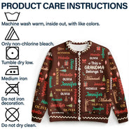 Christmas, Custom Text, Gift For Grandma, Gifts For Her, Happy - Christmas Gift For Grandma Nana - Personalized Kids Names Cardigan
