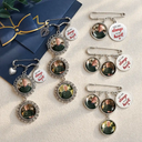 Custom Photo, Wedding, Gift For Yourself, Sympathetic, Upload Full Photo - Wedding Walking Beside You Memorial - Personalized Lapel Pin