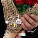 Custom Photo, Wedding, Gift For Yourself, Sympathetic, Upload Full Photo - Wedding Walking Beside You Memorial - Personalized Lapel Pin