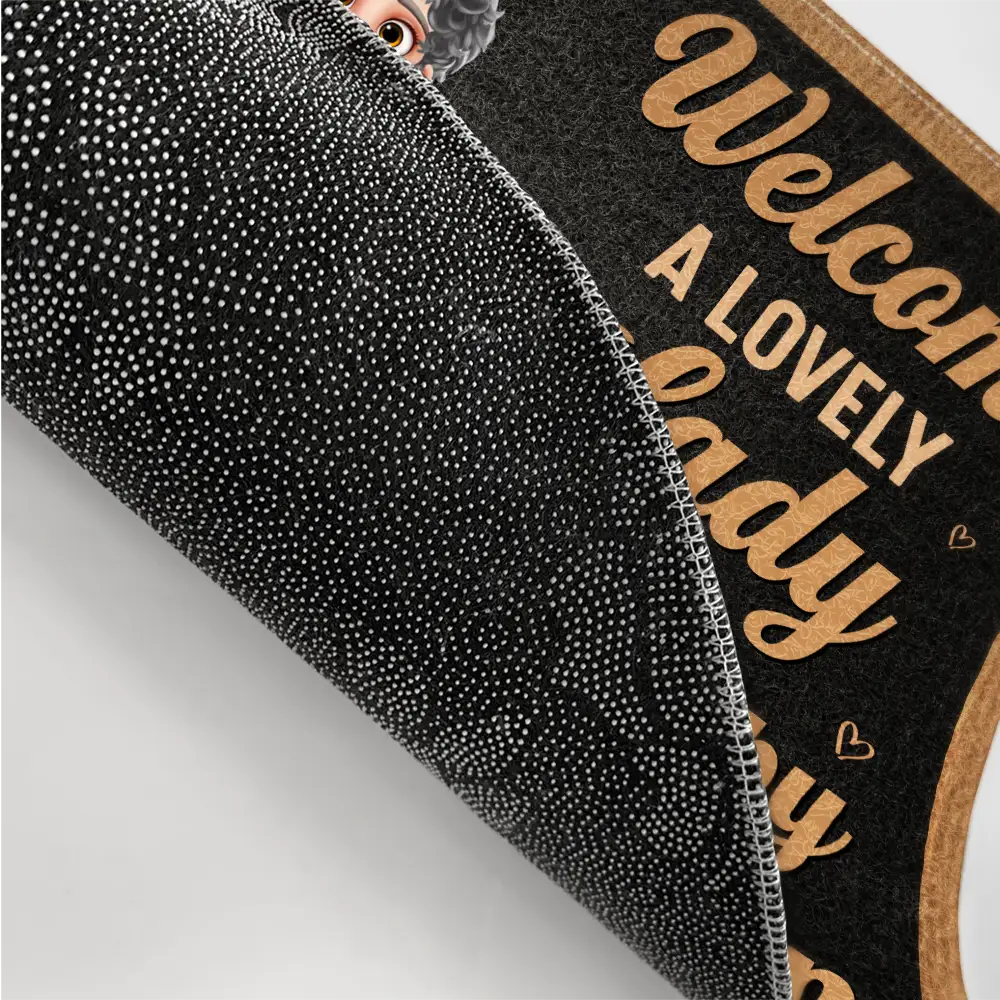 Gift For Couples, Old Couples, Funny, Gift For Husband, Gift For Wife - Welcome A Lovely Lady And A Grumpy Old Man Live Here 3D Effect - Personalized Doormat