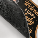 Gift For Couples, Old Couples, Funny, Gift For Husband, Gift For Wife - Welcome A Lovely Lady And A Grumpy Old Man Live Here 3D Effect - Personalized Doormat