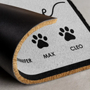 Family,Parents,Gift For Kids,Happy - Welcome Family Heart Pawprints - Personalized Coconut Doormat