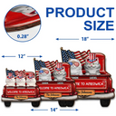 Cat Lovers, Cat Mom, America 250th, Independence Day, Funny - Welcome To Ameowica - Personalized Custom Shaped Wood Sign