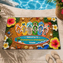 Welcome To Grandma Grandpa House - Personalized Doormat