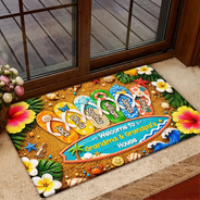 Welcome To Grandma Grandpa House - Personalized Doormat