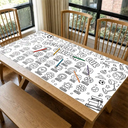 Teacher,Inspirational,Back To School,Icon,Custom Text - Welcome To Our Garden Back To School - Personalized Coloring Tablecloth
