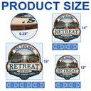 Family, Outdoor Decor, Lake, Icon, Warp Text, Happy - Welcome To Our Lake House Relax Unwind Enjoy - Personalized Custom Shaped Wood Sign