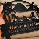 Camping,Campsite,Summer,Beach - Welcome To Our Place You And Me We Got This - Personalized Metal Garden Stake