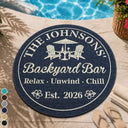 Poolside,Outdoor Decor,Summer,Top Market,Family,Cozy,Custom Text - Welcome To Our Poolside Paradise - Personalized Custom Shaped Doormat