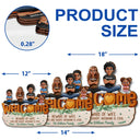 Welcome Beware Of Wife Kids Are Shady Husband Is Cool - Personalized Custom Shaped Wood Sign