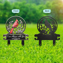 Sad - When Cardinals Appear - Personalized Metal Garden Stake