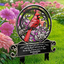 Sad - When Cardinals Appear - Personalized Metal Garden Stake