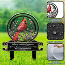 Sad - When Cardinals Appear - Personalized Metal Garden Stake