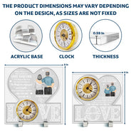 Wedding Anniversary,Gift For Couples,Gift For Husband,Gift For Wife,Happy - When We Get To The End Of Lives Couple - Personalized Acrylic Desk Clock