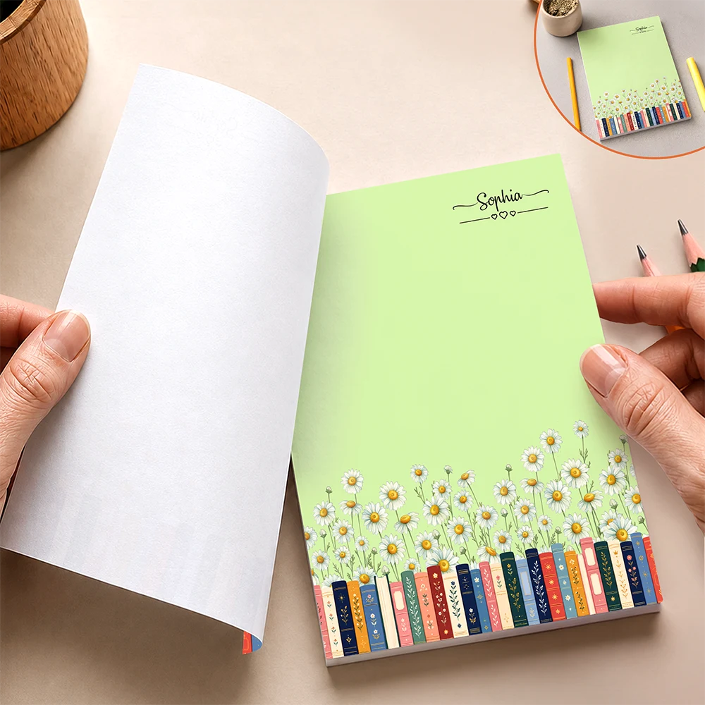 Cozy,Reading,Gift For Yourself,Gift For Women,Icon - Where Birth Flowers Bloom For Book Lovers - Personalized Notepad