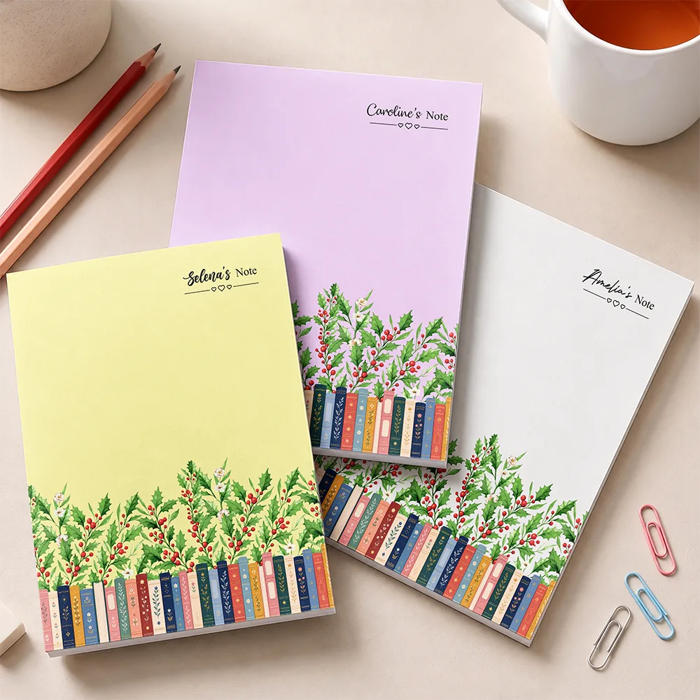 Cozy,Reading,Gift For Yourself,Gift For Women,Icon - Where Birth Flowers Bloom For Book Lovers - Personalized Notepad
