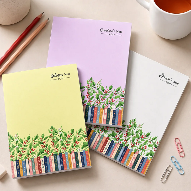 Cozy,Reading,Gift For Yourself,Gift For Women,Icon - Where Birth Flowers Bloom For Book Lovers - Personalized Notepad