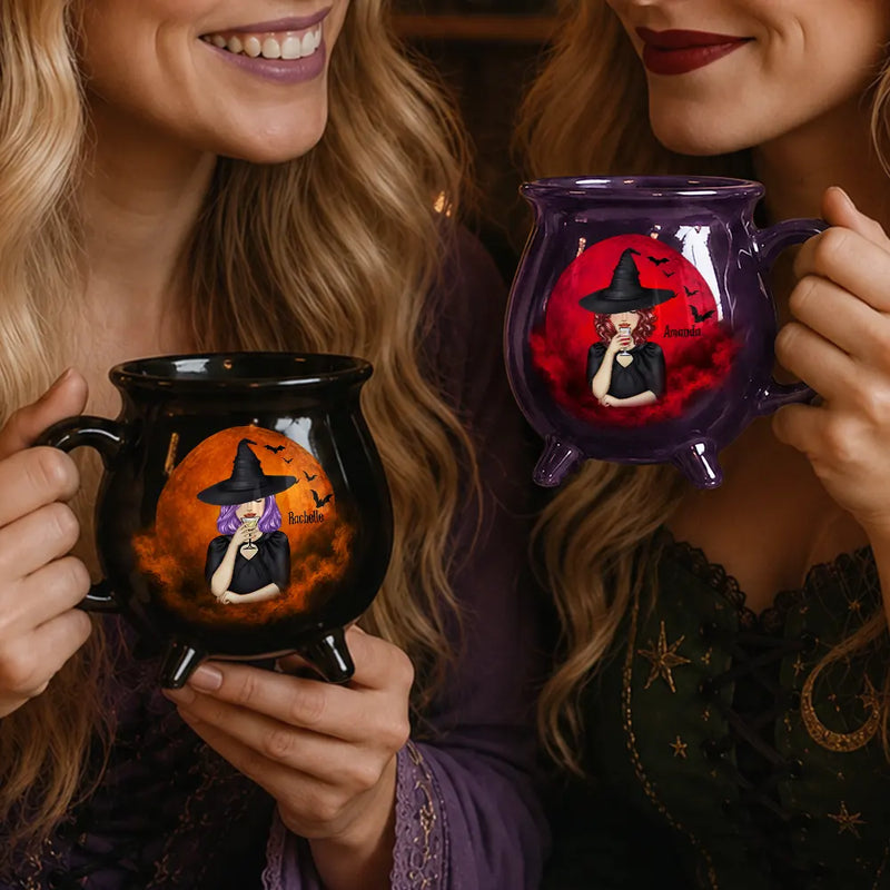 Playful,Halloween,Gift For Yourself,Vector - Witch Brew Halloween - Personalized Cauldron Mug