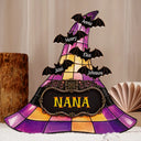 Adorable,Gift For Grandchildren,Gift For Grandkids,Gift For Grandma,Halloween,Grandma - Grandkids,Icon - Witch Hat Grandma & Grandkids - Personalized Custom Shaped Light Box