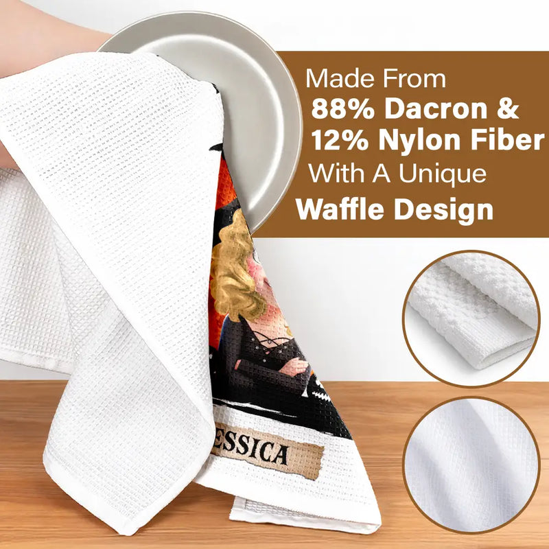 Playful,Halloween,Gift For Yourself,Vector - Witch Kitchen Brewing Something Special - Personalized Kitchen Towel