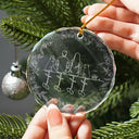 Sentimental,Christmas,Pet Lovers,Memorial,Vector - Woman Sitting With Pets Line Art - Personalized Circle Glass Ornament