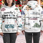 Gift For Yourself,Gift For Women,Gift For Bestie,Funny - Women Everyday Affirmation Girl Power Self Claim - Personalized Pullover Hoodie