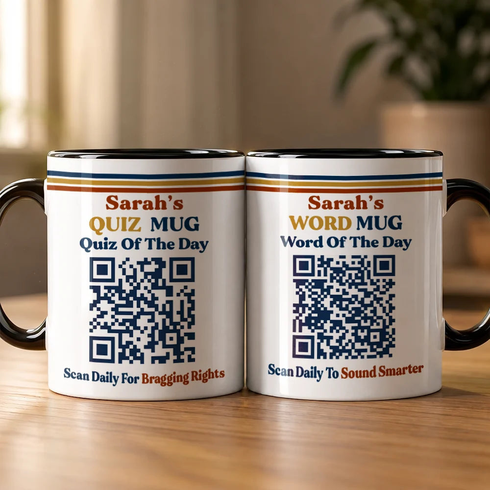 Gift For Yourself, Humorous, QR Code - Daily Word - Word Of The Day QR Code - Personalized Mug