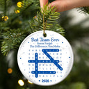 Gift For Colleagues,Christmas,Word Search Puzzle,Happy - Word Search Puzzle Best Team Ever Never Forget The Difference You Make - Personalized Circle Ceramic Ornament