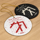 Gift For Colleagues,Christmas,Word Search Puzzle,Happy - Word Search Puzzle Best Team Ever Never Forget The Difference You Make - Personalized Circle Ceramic Ornament