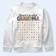Gift For Grandma,Gift For Mother,Gift For Women,Happy,Top Market - Word Search Puzzle Blessed To Be Called Grandma Nana - Personalized T Shirt