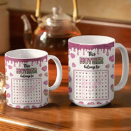 Gift For Mother,Gift For Grandma,Happy - Word Search Puzzle This Mom Grandma Belongs To - Personalized White Edge-to-Edge Mug