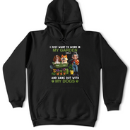 Gardening,Gift For Women,Happy,Pet Lovers,Pet Mom,Dog Lovers,Dog Mom - Work In My Garden And Hang Out With My Dogs - Personalized T Shirt