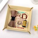 Gift For Father,Gift For Men,Gift For Husband,Happy,Gift For Yourself - World's Best Dad - Personalized Leather Valet Tray