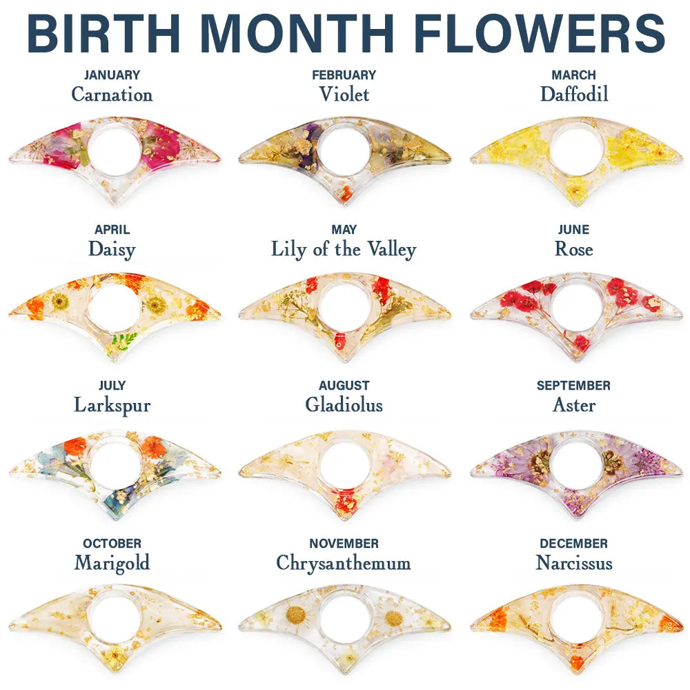 Gift For Yourself, Gift For Women, Happy - Birth Flower Book Lover - Personalized Resin Flower Page Holder