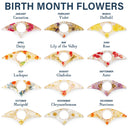 Gift For Yourself, Gift For Women, Happy - Birth Flower Book Lover - Personalized Resin Flower Page Holder