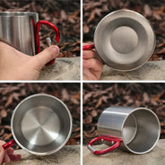 Happy,Camping,Campsite,Gift For Yourself,Gift For Women,Gift For Men - Adventure And Nature Name - Personalized Carabiner Mug