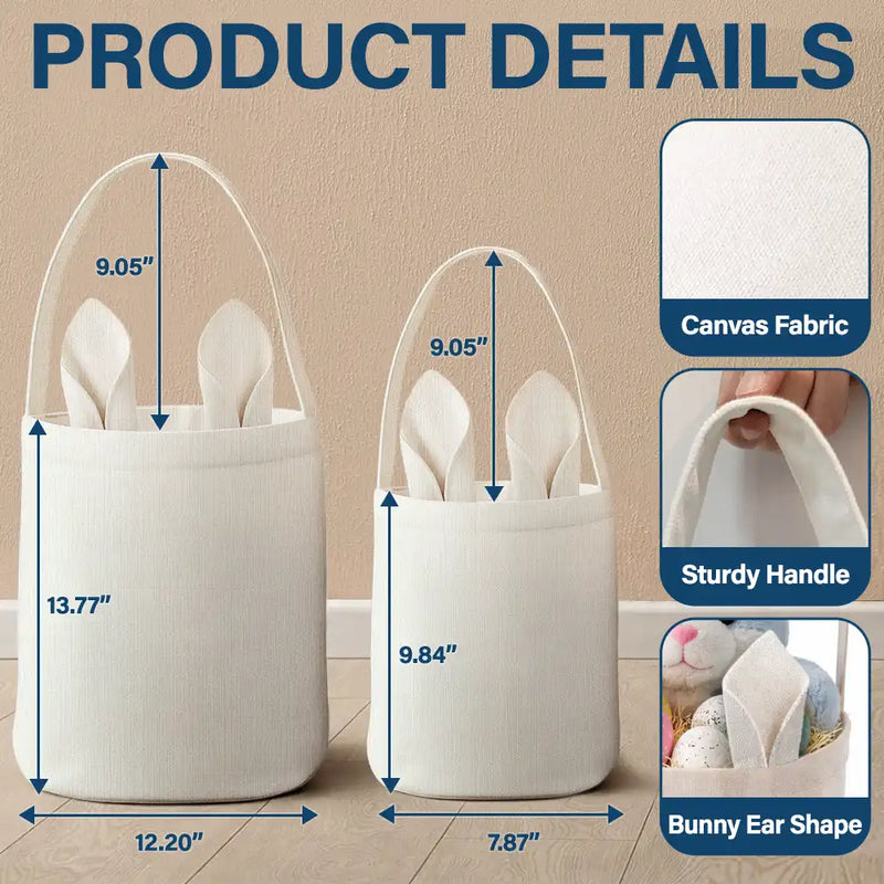 Easter,New baby,Dad - Sons,Gift For Son,Mom - Sons,Gift For Daughter,Dad - Daughters (Young),Mom - Daughters (Young),Gift For Kids,Gift For Grandkids,Happy - My First Easter - Personalized Bunny Ears Bucket Bag