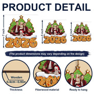 Custom Photo Christmas Family Gingerbread 3D Effect - Personalized Custom Shaped Wooden Ornament