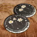 Gift For Sisters,Gift For Women,Christmas,Happy,Gift For Bestie - I Would Choose You To Be My Besties Sisters Birth Flower Nacre Effect - Personalized Circle Ceramic Ornament