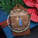 Gift For Bestie,Christmas,Happy,Old Best friends - We Will Be Friends Until We Are Old And Senile - Personalized Circle Glass Ornament