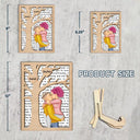 Gift For Couples,Love - Kissing Couple Tree Of Heart I Choose You - Personalized 2-Layered Wooden Plaque With Stand