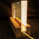 Love,Anniversary,Wedding Anniversary,Gift For Couples,Engaged,Married  - Custom Photo Calendar The Day We Became Mr & Mrs Couple Married Engaged Wedding Gift - Personalized Rectangle LED Light