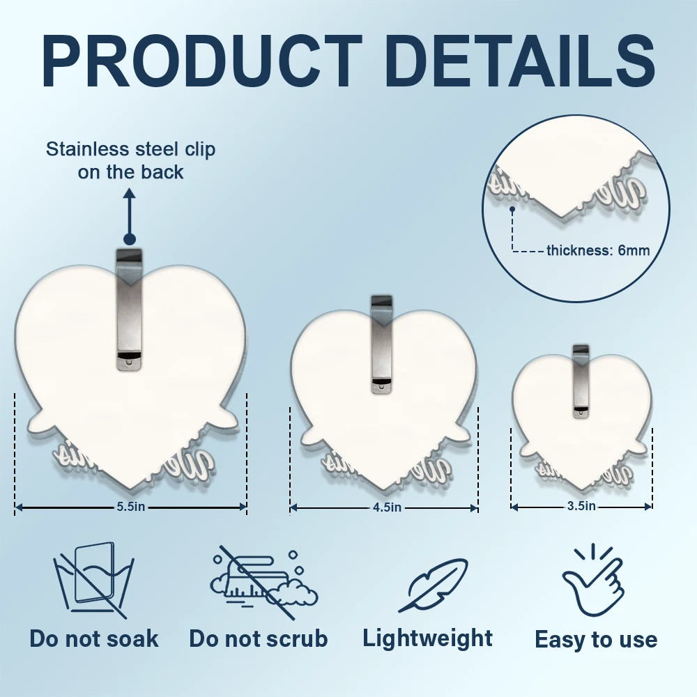 Gift For Couples,LGBT,Gift For Women,Gift For Men,Love - 3D Effect Couple Turtles You & Me We Got This - Personalized Custom Shaped Acrylic Car Visor Clip