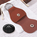 Gift For Father,Gift For Men,Gift For Husband,Happy,Gift For Mother,Gift For Women,New Dad,New Mom - Custom Photo Calendar The Day You Became My Daddy Papa - Personalized Leather Pocket Hug