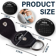 Gift For Father,Gift For Men,Gift For Husband,Happy,Gift For Mother,Gift For Women,New Dad,New Mom - Custom Photo Calendar The Day You Became My Daddy Papa - Personalized Leather Pocket Hug